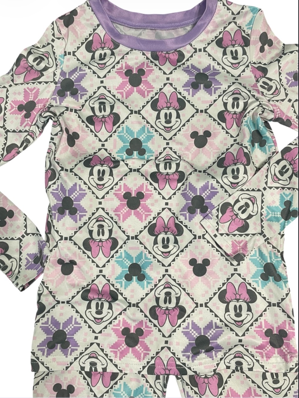 Cuddl Duds Minnie Mouse Layering Set in Pink, Purple & Teal - Picture 2 of 9